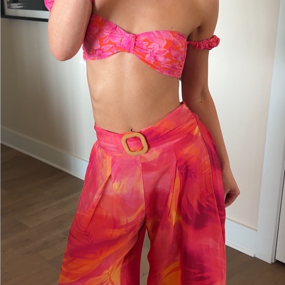 Cupshe Pink and Orange Beach Coverup Set - Picture 5 of 6